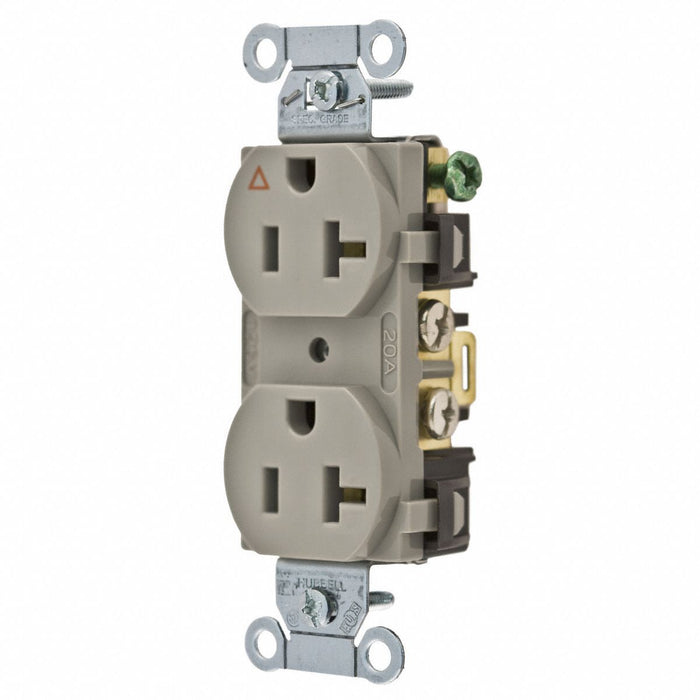 Receptacle Gray 20 A 2P3W Back Side 1PK