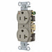 Receptacle Gray 20 A 2P3W Back Side 1PK
