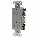 Receptacle Gray 20 A 2P3W Back Side 1PK