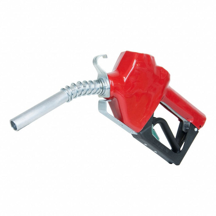 FuelNozzle Red Curved6inAluminumSpout