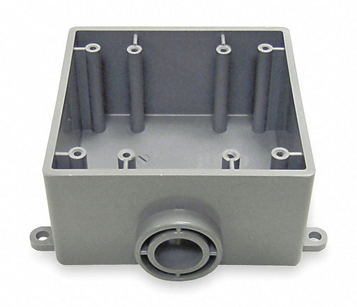 Weatherproof Box 2Gang 1/2 in Hub PVC