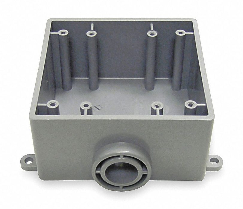 Weatherproof Box 2Gang 1/2 in Hub PVC