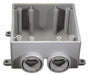 Weatherproof Box 2Gang 2Inlet PVC