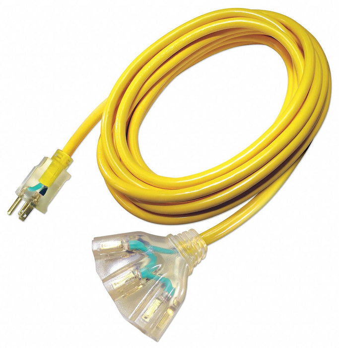 Extension Cord 25ft 10Ga 15A SJTOW Yel