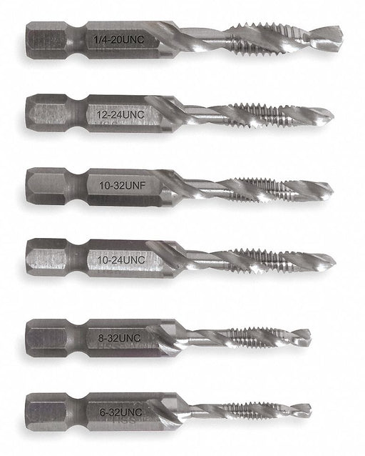 Drill Tap Countersink Set UNC UNF 6
