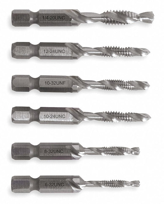 Drill Tap Countersink Set UNC UNF 6