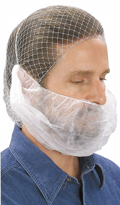 Beard Cover White Regular PK100