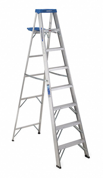 Stepladder Aluminum 8 ft H 250 lb Cap.