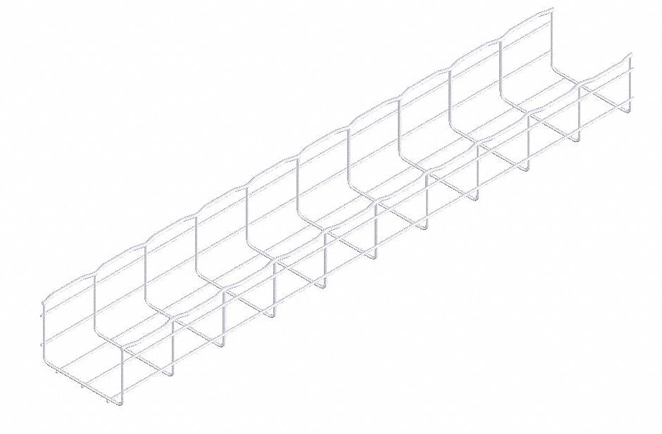 Wire Mesh Cable Tray 6x4In 10 Ft