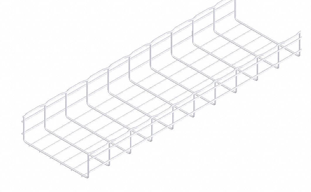 Wire Mesh Cable Tray 12x4In 10 Ft