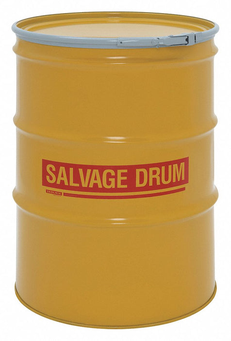 Salvage Drum Steel 38.75 in H Yellow