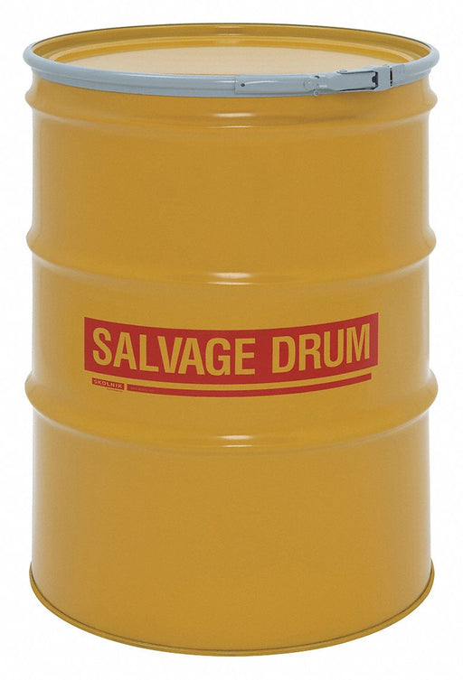Salvage Drum Steel 38.75 in H Yellow
