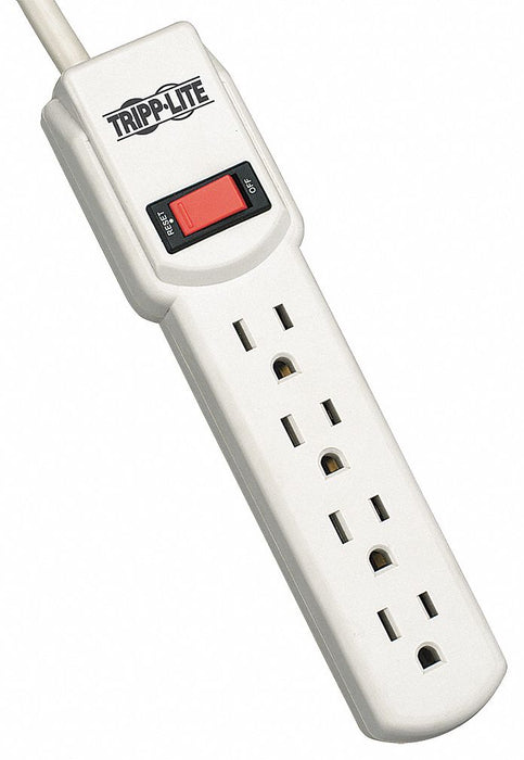 Surge Protector Strip 4 Outlet Gry