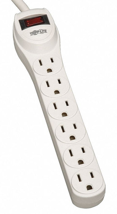 Surge Protector Strip 6 Outlet Gry