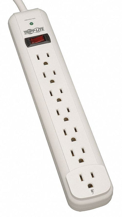 Surge Protector Strip 7 Outlet Wht