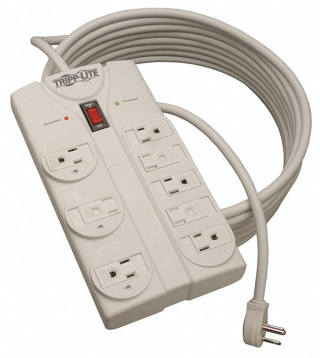 OutletStrip White 9-9/16in 8Outlets