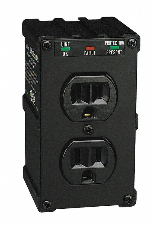 Iso Surge Plug Adapter Blk 5-15P 1800W
