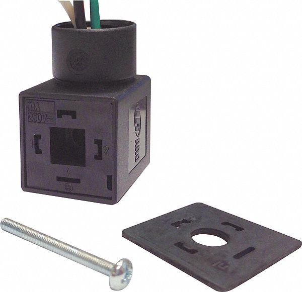 Solenoid Coil Connector 3 Pin 30 mm