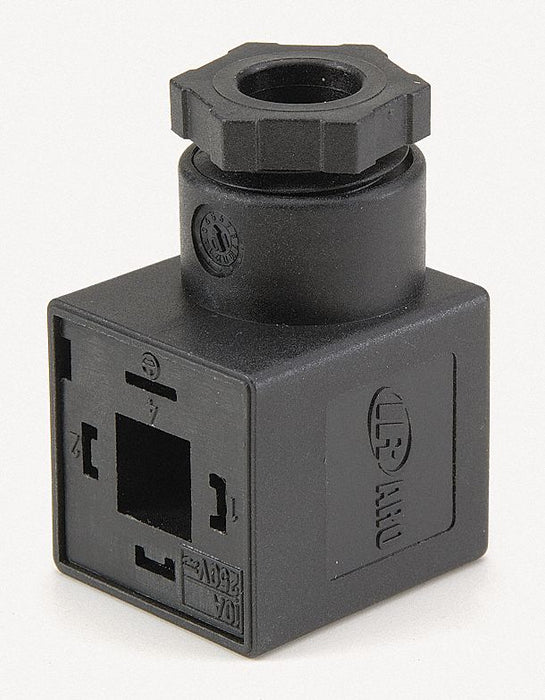 Solenoid Coil Connector 3 Pin 30 mm
