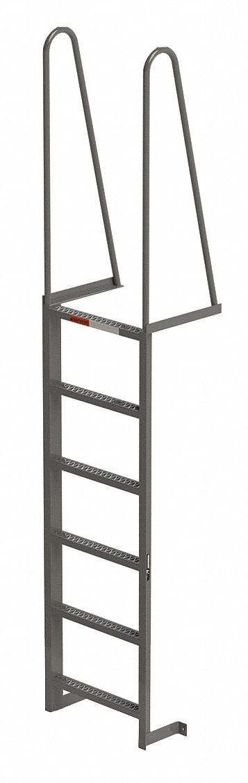 Walk-Thru Dock Ladder 6 Steps 66 In