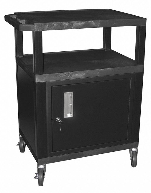 Audio-Visual Cart 200 lb Black 18 in L