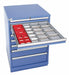 Mod Drwr Cab 41-1/2 H 10 Drwr Clssc Blue