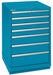 Mod Drwr Cab 41-1/2 H 7 Drwr Clssc Blue