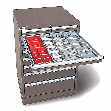 Mod Drwr Cab 41-1/2 H 10 Drwr Light Gray