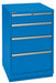 Mod Drwr Cab 41-1/2 H 4 Drwr Bright Blue