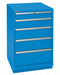 Mod Drwr Cab 41-1/2 H 5 Drwr Bright Blue
