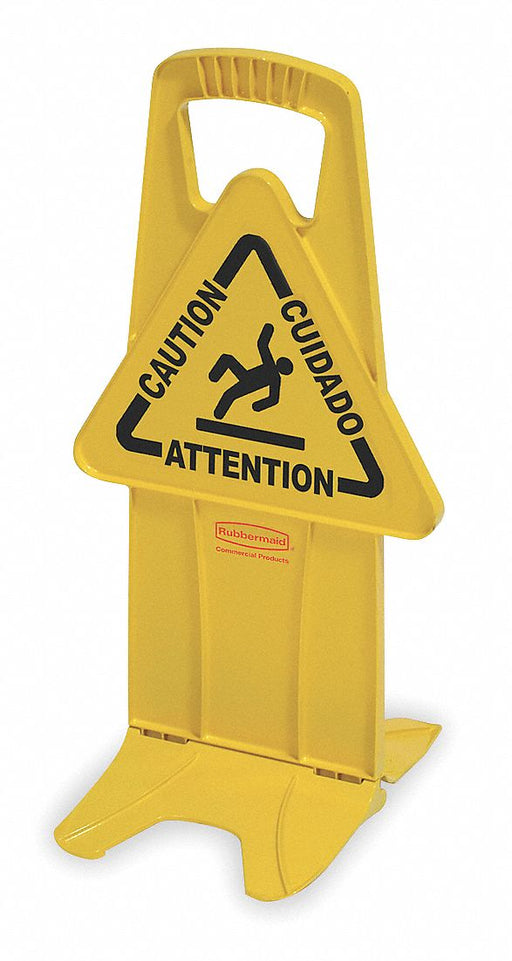 Floor Sign Yellow Polypropylene 25 in H
