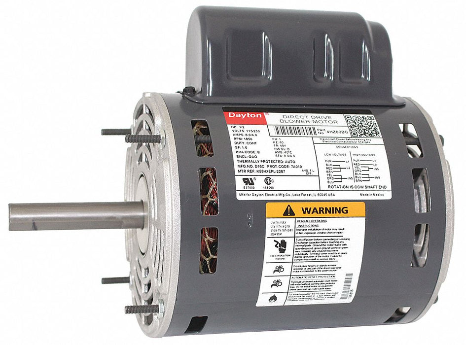 Direct Drive Blower Motor 1/2 hp