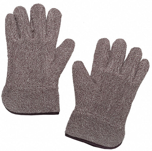 Heat-Resistant Mittens XL Brown/White PR