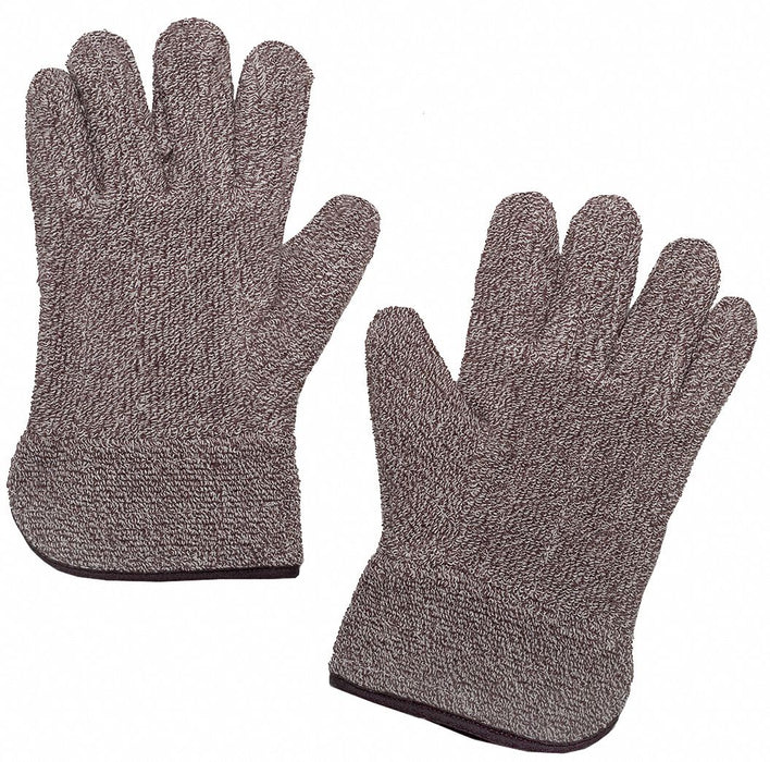 Heat-Resistant Mittens XL Brown/White PR