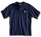 K7960 Short Sleeve Henley Navy L