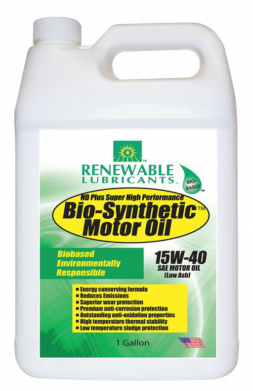 Engine Oil 15W-40 Bio-Synthetic 1gal