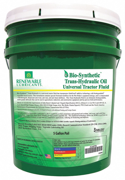 Trans Hyd Fluid Tractor 5 Gal 10W30