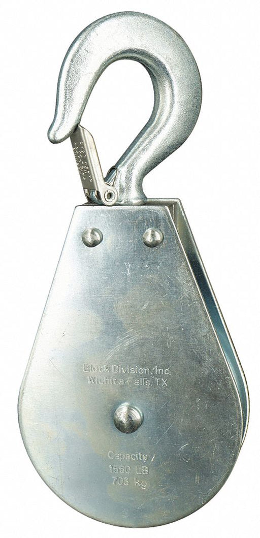 Pulley Block Swivel Hook 5/16 Rope dia