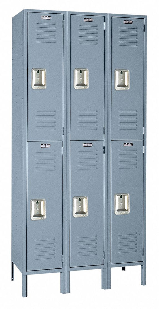 Wrdrb Lockr Lvrd 3 Wide 2 Tier Dove Gray