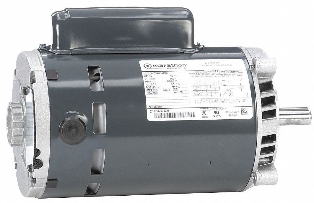 Motor 3/4 HP 3 450 rpm 56C 115/230V