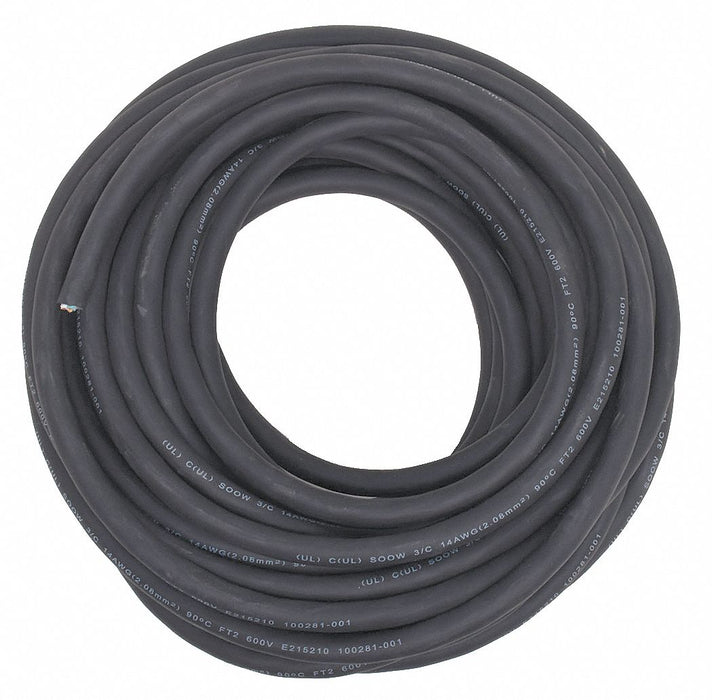 PortableCord 3Cond 14AWG Black 50ft