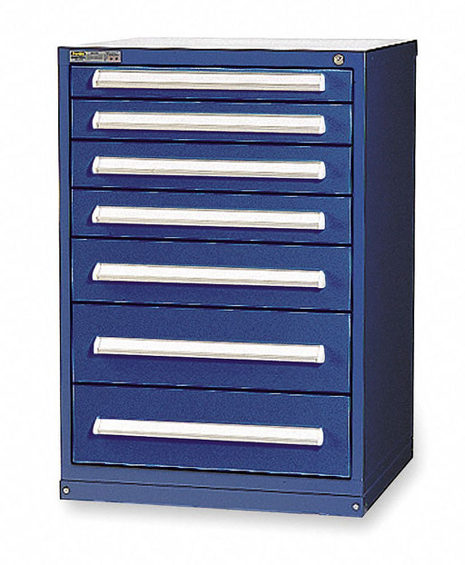 ModDrwrCab 44 x30 x28 Dark Blue 7Drwr