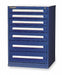 ModDrwrCab 44 x30 x28 Dark Blue 7Drwr