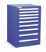 ModDrwrCab 44 x30 x28 Dark Blue 9Drwr