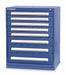 ModDrwrCab 37 x30 x28 Dark Blue 8Drwr