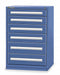 ModDrwrCab 44 x30 x28 Dark Blue 6Drwr
