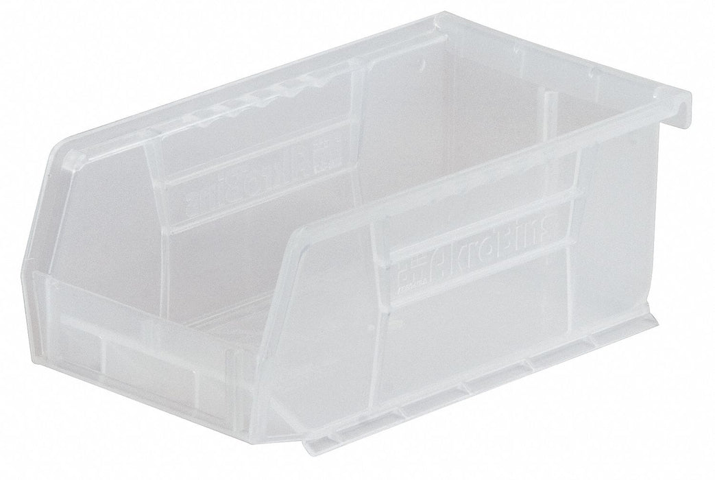 Hang and Stack Bin Clear Plastic 3 in