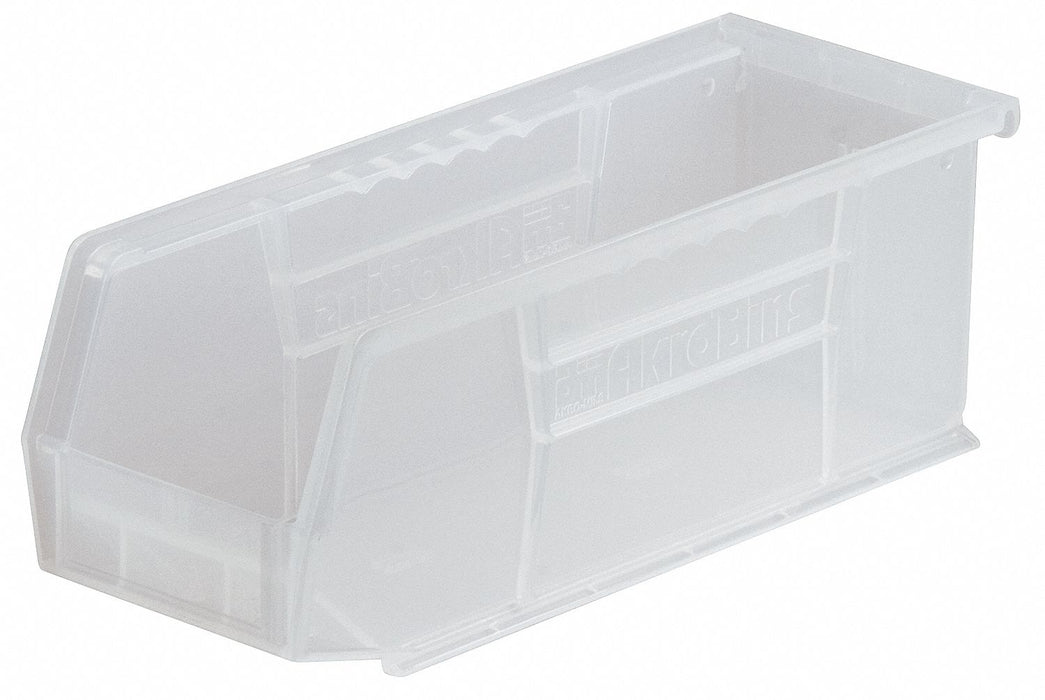 Hang and Stack Bin Clear Plastic 4 in