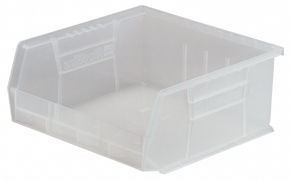 Hang and Stack Bin Clear Plastic 7 in