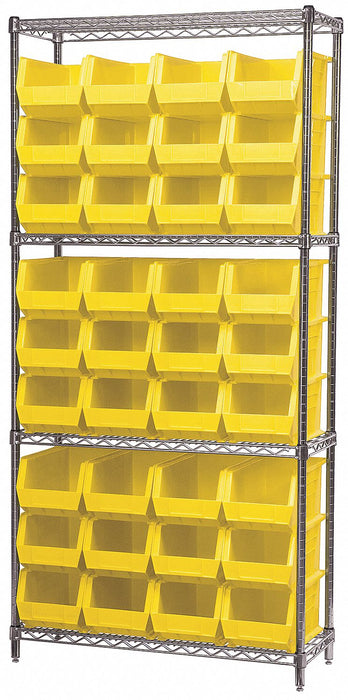 D5519 Bin Shlvng 14inx74inx36in Yellow
